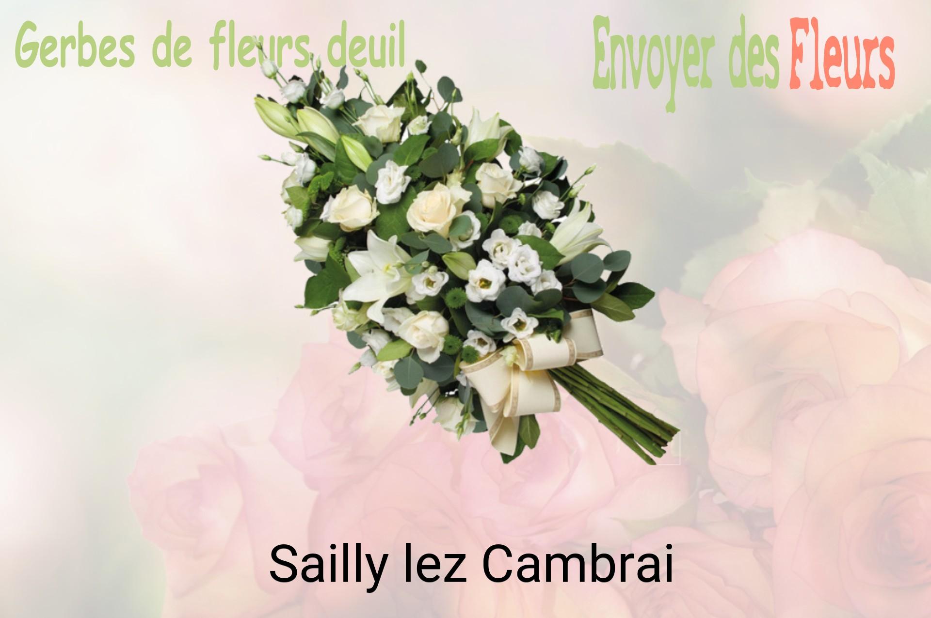 Gerbe de fleurs de deuil livrée à Sailly-lez-Cambrai